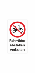 Výstražná a informační cedule „Zákaz parkování jízdních kol“ 25 cm x 15 cm PST