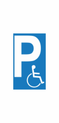 Výstražná a informační cedule „Parkovací místo pro osoby se zdravotním postižením“ 25 cm x 15 cm PST