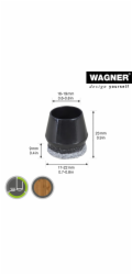 Záslepky Wagner EH 0659 pro ocelový trubkový nábytek, O 1,6 cm - 1,9 cm, černé, 4 kusy