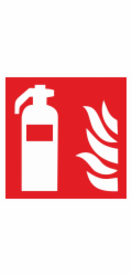 Výstražná a informační cedule "Hasící přístroj" 14,8 cm x 14,8 cm PST