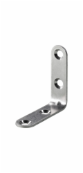 Konzola židle Hettich 50 mm x 50 mm x 15 mm, nerezová matná ocel, 4 kusy
