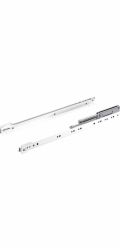 Částečný výsuv Hettich, kolečkový výsuv 450 mm, ocel, práškově lakovaná bílá, 1 kus