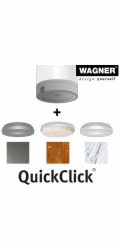 Noha nábytku Wagner, kónická, nastavitelná, vč. měkkých kluzáků, QuickClick, 15,2 cm, černá
