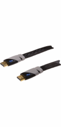 Schwaiger Vysokorychlostní plochý HDMI kabel s Ethernetem, černý, 3 m