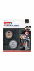 Univerzální chromovaný háček Tesa Powerbutton, malý