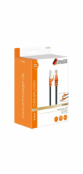 Schwaiger® CAT7 síťový kabel S/FTP oranžový/černý 10 m