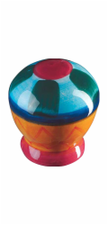 Knoflík SP54, porcelán, vícebarevný