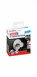 Tesa Powerbutton Hook Classic z nerezové oceli, kulatý