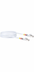 Schwaiger® síťový kabel CAT7 S/FTP včetně 3 barevných klipů - bílý 5,0 m