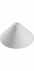 Kónický bílý svítidlový baldachýn