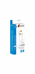Propojovací kabel antény Schwaiger 90 dB bílý