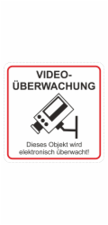 Samolepka „Kamerový dohled...“, 6,5 cm x 6,5 cm, PVC fólie