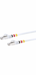 Schwaiger® síťový kabel CAT7 S/FTP včetně 3 barevných klipů - bílý 10,0 m