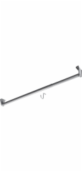 Hettich Nastavitelná šatní tyč O 26 x 680 - 1200 mm Ocel Stříbrnošedá 1 kus