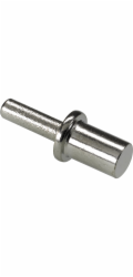 Zásuvné podpěry polic Hettich O 3 mm / 5 mm, poniklovaná ocel, 20 kusů