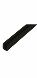 U-profil plastový 10 mm x 18 mm x 1000 mm černý