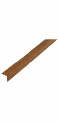 Rovnostranný úhlový profil, plast, 20 mm x 20 mm x 1000 mm, tmavý dub
