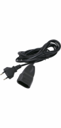 Prodlužovací kabel Euro, černý, 3 m
