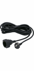Prodlužovací kabel s ochranným kontaktem, černý, 5 m