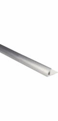 Čtvrtkruhový ukončovací profil, PVC fólie, kartáčovaná stříbrná, 8 mm x 2,5 m