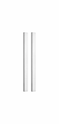 Dvojice úchytných lišt 350 x 30 mm zaoblené, oboustranně kartáčovaná nerezová ocel, k nalepení
