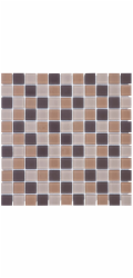 Mozaiková rohož ze skla hnědá směs průsvitná 30 cm x 30 cm