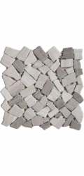 Mramorové mozaikové polygonální rohože šedé pruhy 30,5 cm x 30,5 cm