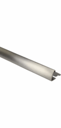 Čtvrtkruhový koncový profil, kartáčovaná nerezová ocel, 8 mm x 1 m
