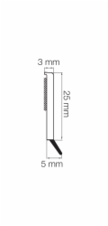 Plochý proužek s okrajem, samolepicí, 30 x 2,5 mm, použitelná délka 217,5 cm, antracit