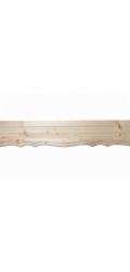 Dekorativní lišta s ozdobným zkosením, smrk, 2500 mm x 190 mm x 18 mm
