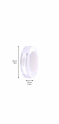 Wagnerova zarážka do dveří, šroub nebo lepidlo / šroub nebo lepidlo 0 40 mm x 10 mm, průhledná
