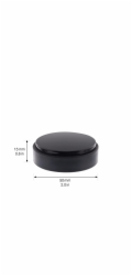 Lepicí zarážka na podlahu Wagner Black Deluxe O 50 mm x 15 mm černá