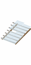 PVC trapézový plech 0,8 mm 70/18 Průhledný 2000 mm x 1090 mm
