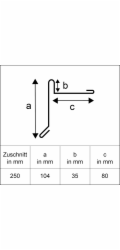 Okrajový plech s okapnicí, přírodní hliník, řezaný na rozměr 250 mm x 2000 mm