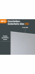 Skleněné posuvné dveře ESG dekor plaveného skla sítotisk 36/15 DIN LI/RE 2060 x 940 x 8 mm