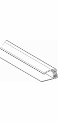 Grosfillex nacvakávací koncový profil, bílý, 5 mm - 8 mm