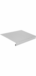 Okapnice řezaná na míru, přírodní hliník, 250 mm x 2000 mm