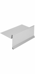 Okrajové lemování bez okapnice, přírodní hliník, řezané na rozměr 250 mm x 1000 mm
