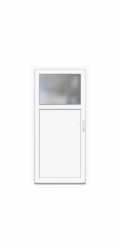 Plastové boční vstupní dveře K 301 Bílé 98 cm x 198 cm Pant vpravo