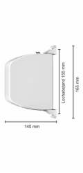 Schellenberg navíječka na povrch Mini, s panty, 155 mm, bílá