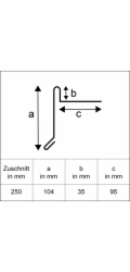 Okrajový plech bez okapnice, přírodní hliník, řezaný na rozměr 250 mm x 2000 mm