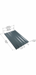 Weckman trapézový ocelový plech 776 mm x 1200 mm o tloušťce 0,4 mm, antracit
