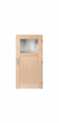Dřevěné boční vstupní dveře Panto NET 501 přírodní 98 cm x 198 cm DIN R