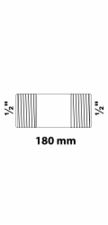 Kirchhoff dvojitá vsuvka 21 mm (vnější závit 1/2") x 180 mm pozinkovaná