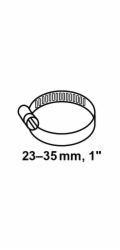 Hadicová spona Kirchhoff, šířka 9 mm, rozsah sevření 23 mm - 35 mm, pozinkovaná, 2 kusy