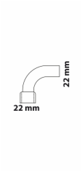 Kirchhoff ohyb 90° 22 mm 1 pouzdro polotovar