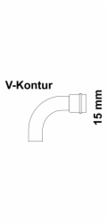 Kirchhoff CU koleno 90° 1 objímka polotovar 15 mm