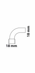 Kirchhoff ohyb 90° 18 mm 1 objímka polotovar