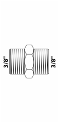 Dvojitá nipl Kirchhoff 16,7 mm (3/8" AG) prázdná