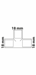 Kirchhoff T-kus 18 mm 3 objímky, hladké